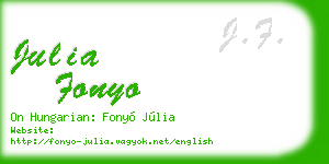 julia fonyo business card