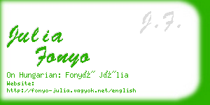 julia fonyo business card